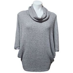 Vintage Korye cowl neck dolman tunic sweater lagenlook small gray